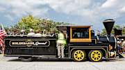 The Boilermaker Special leads the Purdue Boilermakers to the stadium before the NCAA football game against the Indiana State Sycamores, Saturday, Sept. 10, 2022, at Ross-Ade Stadium in West Lafayette, Ind.

Purdueisufb091022 Am06620