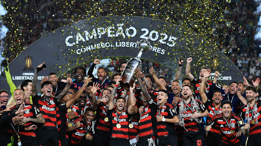 Flamengo celebrating the 2025 Copa Libertadores.