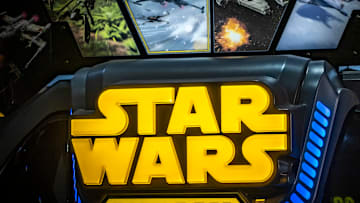 Star Wars video game logo seen during the festival.
The...