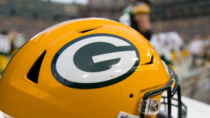 Green Bay Packers helmet; Jeff Hanisch-USA TODAY Sports