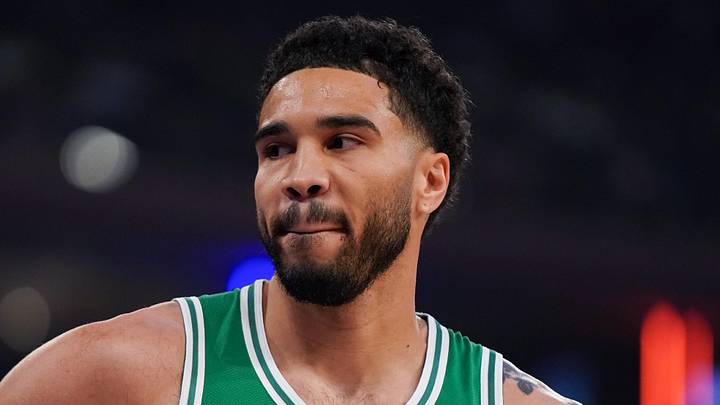 Boston Celtics forward Jayson Tatum (0).