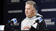 Purdue Boilermakers head coach Matt Painter answers questions 
