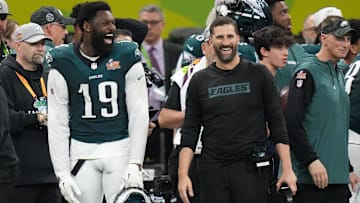 Josh Sweat (L), Nick Sirianni (R), Philadelphia Eagles