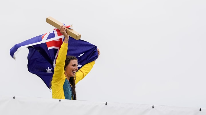 Jul 31, 2024; Vaires-sur-Marne, France; Jessica Fox of Team Australia during the Paris 2024 Olympic Summer Games at Vaires-sur-Marne Nautical Stadium. Mandatory Credit: Sarah Phipps-USA TODAY Sports