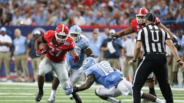 Georgia Bulldogs running back Nick Chubb 