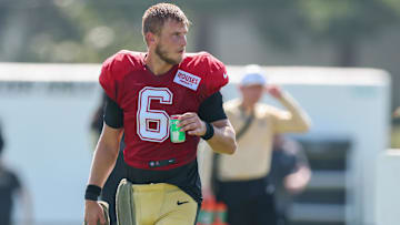 New Orleans Saints quarterback Tyler Shough (6)