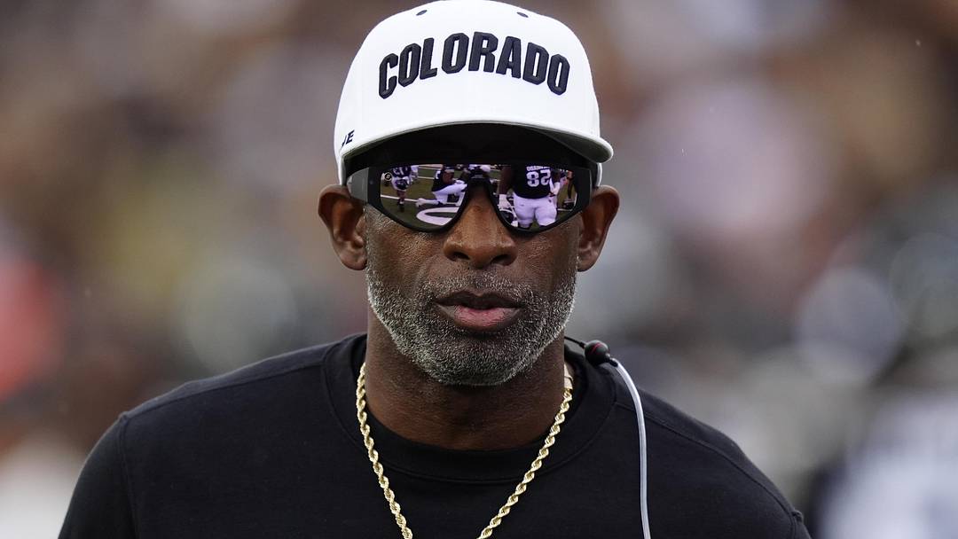 Oct 11, 2025; Boulder, Colorado, USA; Colorado Buffaloes head coach Deion Sanders before the game against the Iowa State Cyclones at Folsom Field. Mandatory Credit: Ron Chenoy-Imagn Images Oct 11, 2025; Boulder, Colorado, USA; Colorado Buffaloes head coach Deion Sanders before the game against the Iowa State Cyclones at Folsom Field. Mandatory Credit: Ron Chenoy-Imagn Images