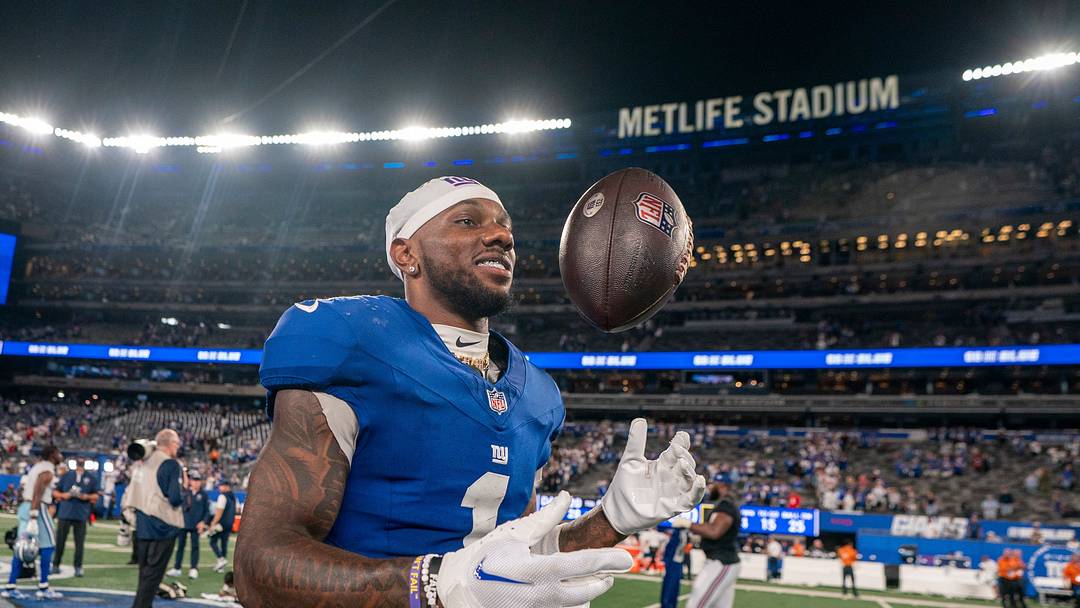 New York Giants wide receiver Malik Nabers (1) walks off the field following a 28020 victory during a week one opening game between the New York Giants and Dallas Cowboys at Metlife Stadium on Sunday, Sept. 13, 2026, in East Rutherford, NJ. New York Giants wide receiver Malik Nabers (1) walks off the field following a 28020 victory during a week one opening game between the New York Giants and Dallas Cowboys at Metlife Stadium on Sunday, Sept. 13, 2026, in East Rutherford, NJ.