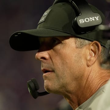 Baltimore Ravens head coach John Harbaugh