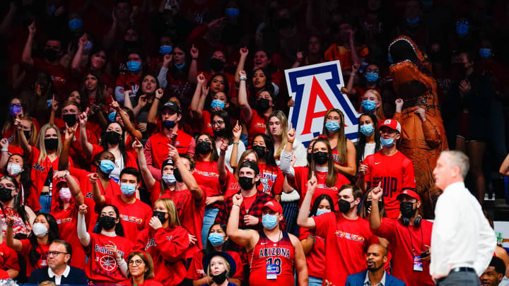 Arizona fans cheer for a play against ASU at the McKale Center in Tucson, Ariz. on Saturday, Jan. 29, 2022. Arizona won 67-56.

Asu At Arizona 2022