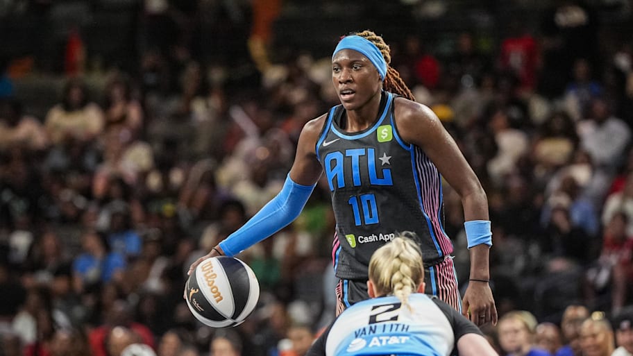Rhyne Howard set a franchise record and tied the league record for most threes made in a single game when she dropped 36 points and shot 9-for-19 from beyond the arc against Chicago. | Dale Zanine-Imagn Images