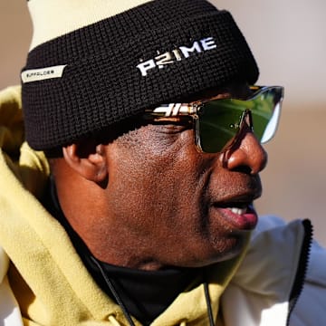 Nov 29, 2024; Boulder, Colorado, USA; Colorado Buffaloes head coach Deion Sanders before the game against the Oklahoma State Cowboys at Folsom Field. 