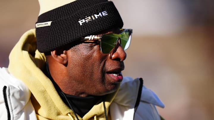 Colorado Buffaloes head coach Deion Sanders before the game against the Oklahoma State Cowboys.