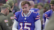 Buffalo Bills place kicker Matt Prater walks over to the bench during first half action against the Kansas City Chiefs at Highmark Stadium in Orchard Park on Nov. 2, 2025.