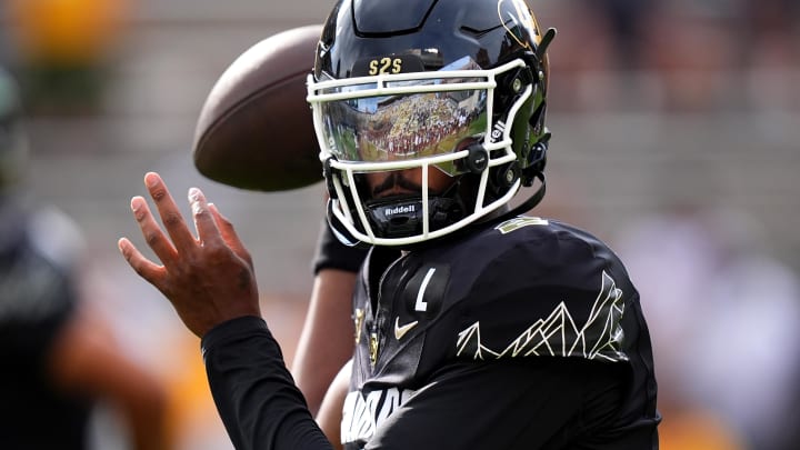 Shedeur Sanders threw one of the strangest interceptions in the second half of Colorado's Week 1 game against North Dakota State