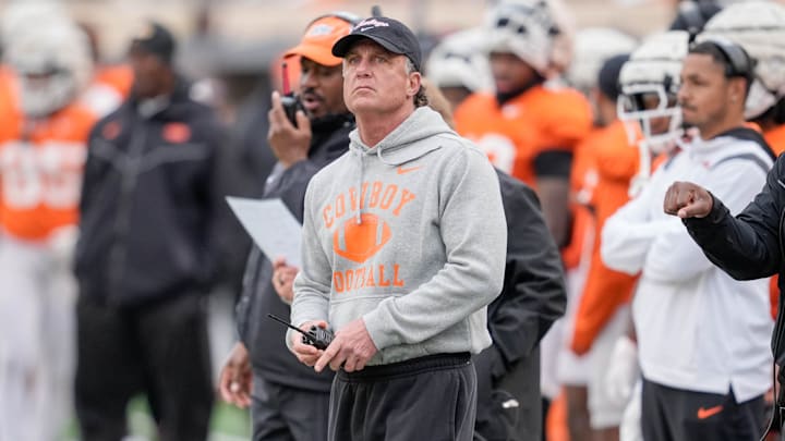 He's still a man but no longer 40: Mike Gundy's still searching for a dependable quarterback at Oklahoma State after a 3-9 season.