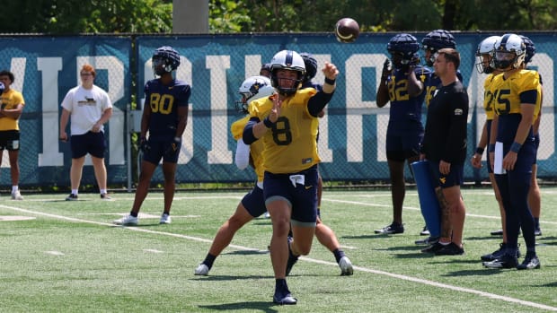 West Virginia University quarterback Nicco Marchiol.