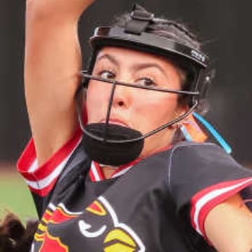 Melissa sophomore Eloisa Maes improved to 32-1 and earned UIL finals MVP honors after going the distance in the circle, striking out 7 batters and allowing only 2 runs on 2 hits in 7 innings as Melissa won the Class 5A Division I state championship, 4-2 over Mt. Belvieu Barbers Hill on Friday, May 30, at McCombs Field in Austin. Maes committed to the Arizona Wildcats on Sunday, Sept 7, 2025.