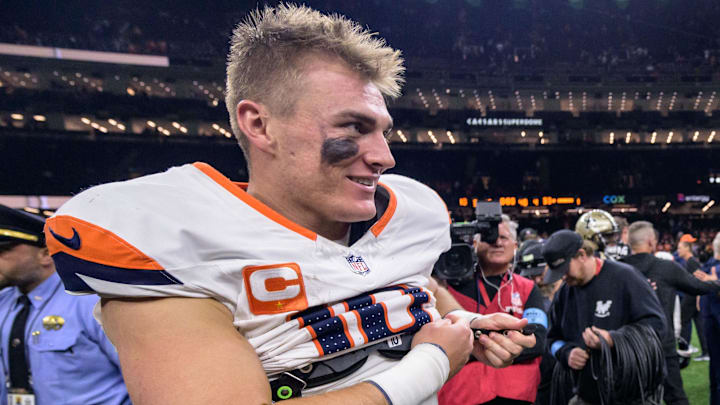 Bo Nix's wife Izzy has 5-word reaction to Broncos QB's first-ever win