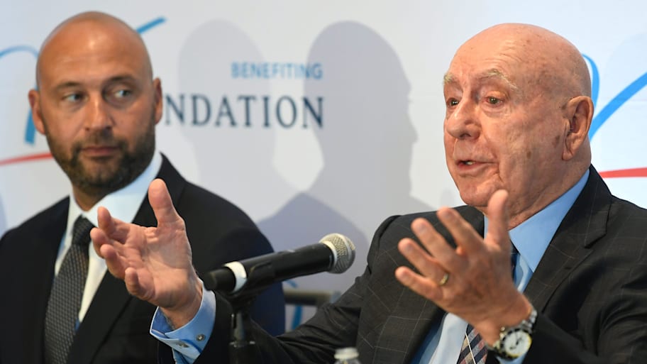 Dick Vitale and Derek Jeter speak at the Dick Vitale Gala to benefit the V Foundation for Cancer Research.