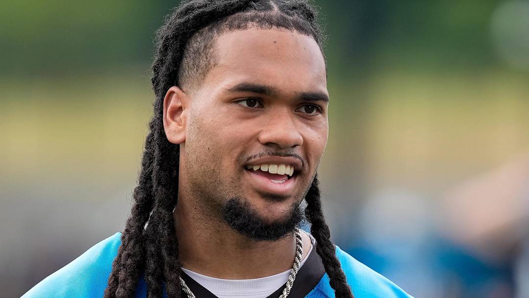 Carolina Panthers running back Jonathon Brooks