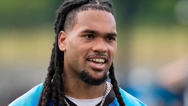Carolina Panthers running back Jonathon Brooks