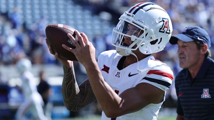 Arizona Wildcats wide receiver Tetairoa McMillan (4). Arizona Wildcats wide receiver Tetairoa McMillan (4).