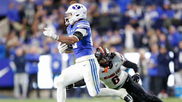 BYU's LJ Martin runs the ball for a score against Oklahoma State