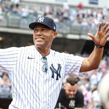 Mariano Rivera played in the Yankees' traditional Old Timers' Game on Saturday. 