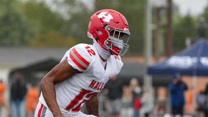 HallÕs Jarrell Chandler (12) during the game against Powell at Powell High School in Knox County, TN on Saturday, Sep. 28, 2024.