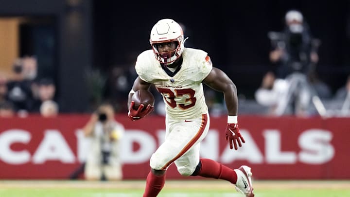 Arizona Cardinals running back Trey Benson. Arizona Cardinals running back Trey Benson.