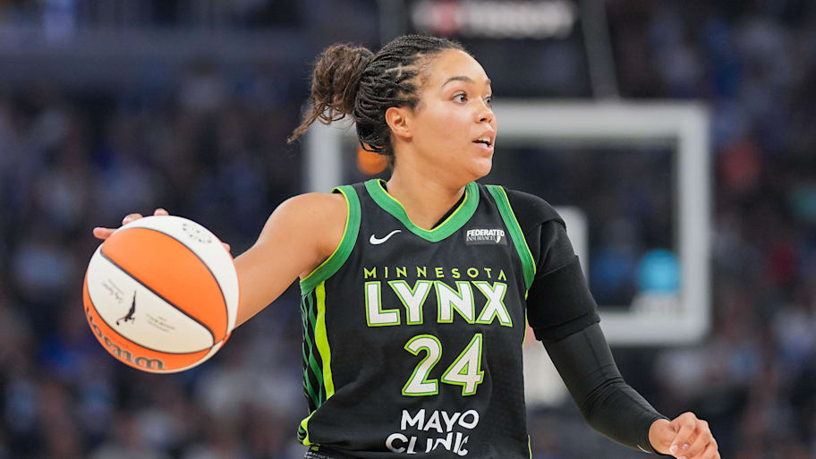 Lynx forward Napheesa Collier suffered a high ankle sprain. | Brad Rempel-Imagn Images