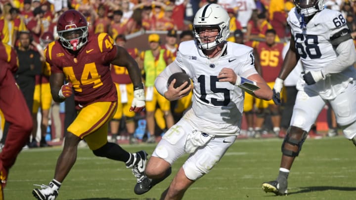 Penn State Nittany Lions quarterback Drew Allar (15)
