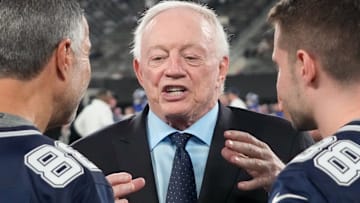Dallas Cowboys owner Jerry Jones pre-game against the New York Giants at MetLife Stadium.