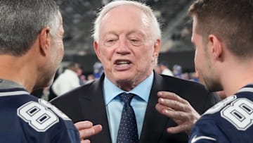 Cowboys owner Jerry Jones pre-game against the Giants at MetLife Stadium.