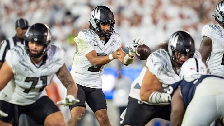 In Oregon's 5-0 start quarterback Dante Moore has been poised, accurate and cool under pressure, rising to the top of the Heisman leaderboard.