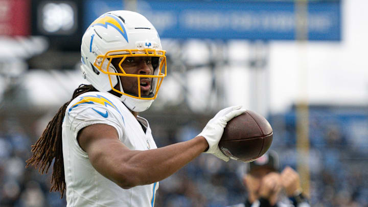 Los Angeles Chargers wide receiver Quentin Johnston. Los Angeles Chargers wide receiver Quentin Johnston.