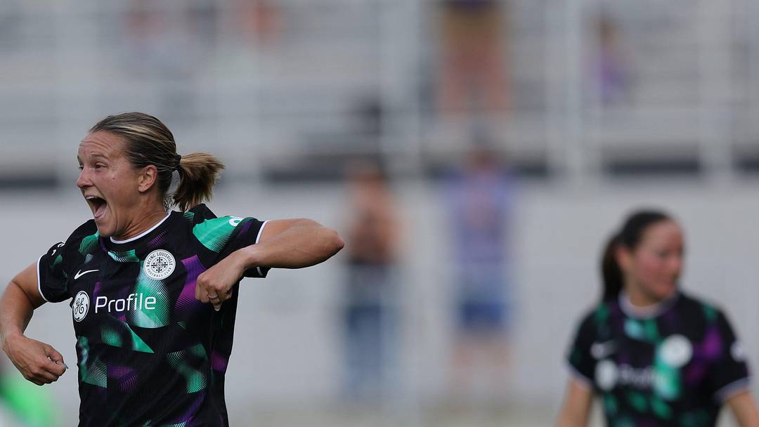 Apr 24, 2026; Louisville, Kentucky, USA;  Racing Louisville FC defender Lauren Milliet (2) celebrates a goal in the first half against Orlando Pride at Lynn Family Stadium. 