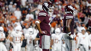 Oct 25, 2025; Starkville, Mississippi, USA; Mississippi State Bulldogs defensive back Isaac Smith (2) looks on during the fourth quarter against the Texas Longhorns at Davis Wade Stadium at Scott Field. Mandatory Credit: Petre Thomas-Imagn Images
