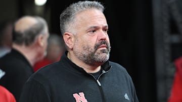 Nebraska Cornhuskers football coach Matt Rhule watches the game between the Nebraska Cornhuskers and the Minnesota Golden Gophers