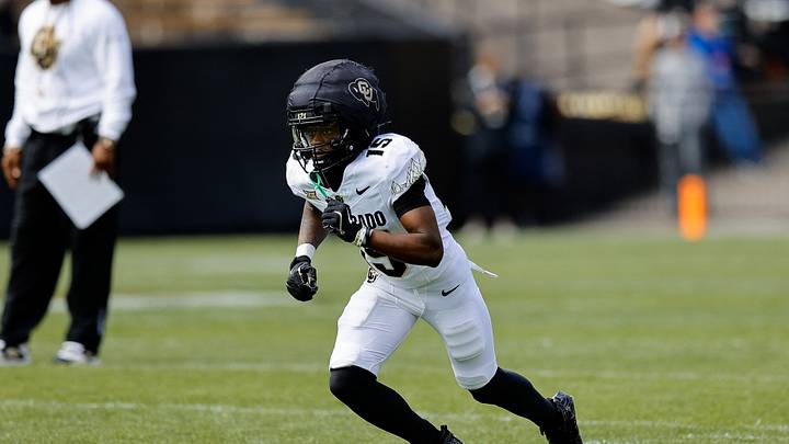Apr 19, 2025; Boulder, CO, USA; Colorado Buffaloes wide receiver Quentin Gibson (15) during the spring game at Folsom Field. Mandatory Credit: Isaiah J. Downing-Imagn Images