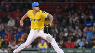 Apr 12, 2024; Boston, Massachusetts, USA; Boston Red Sox starting pitcher Tanner Houck (89) pitches against the Los Angeles Angels during the third inning at Fenway Park. Mandatory Credit: Eric Canha-USA TODAY Sports