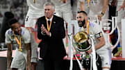 Ancelotti, Militao y Benzema