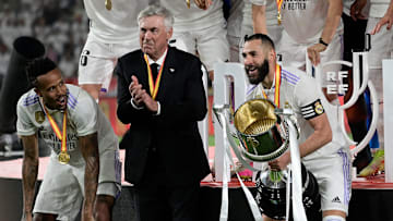 Carlo Ancelotti já conquistou seis títulos pelo Real Madrid de 2021 para cá. Carlo Ancelotti já conquistou seis títulos pelo Real Madrid de 2021 para cá.