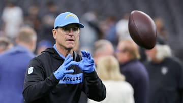 Los Angeles Chargers head coach Jim Harbaugh