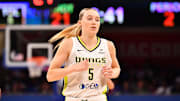 Dallas Wings guard Paige Bueckers (5) is seen during the first half against the Chicago Sky at the Wintrust Arena.