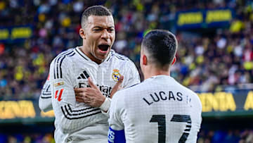 Mbappé marcou os gols do Real Madrid no Madrigal 