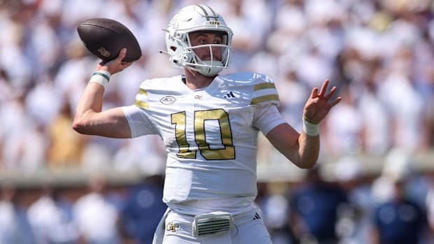 Georgia Tech Yellow Jackets quarterback Haynes King