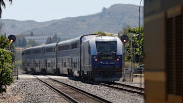 Amtrak Pacific Surfliner Train Arrives In Moorpark