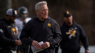 Iowa Head Coach Kirk Ferentz during the team’s practice at Ensworth School in Nashville, Tenn., Friday, Dec. 27, 2024.